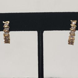 Diamond Accent Bar Earrings 