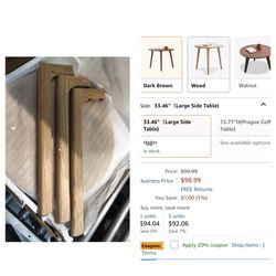 Fancyarn End Table, Pure Oak Side Table, Round Coffee 