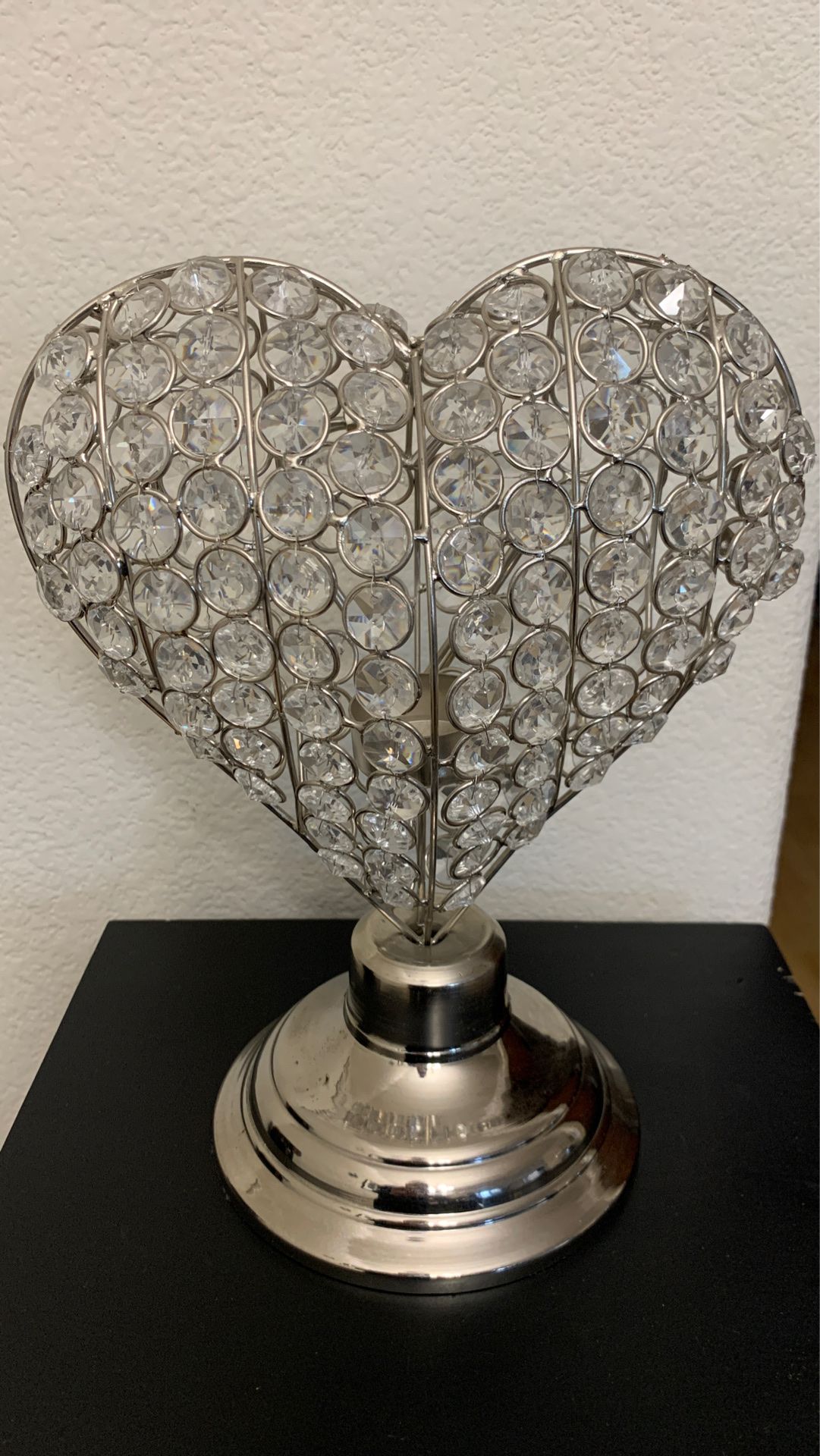 Glam heart candle holder