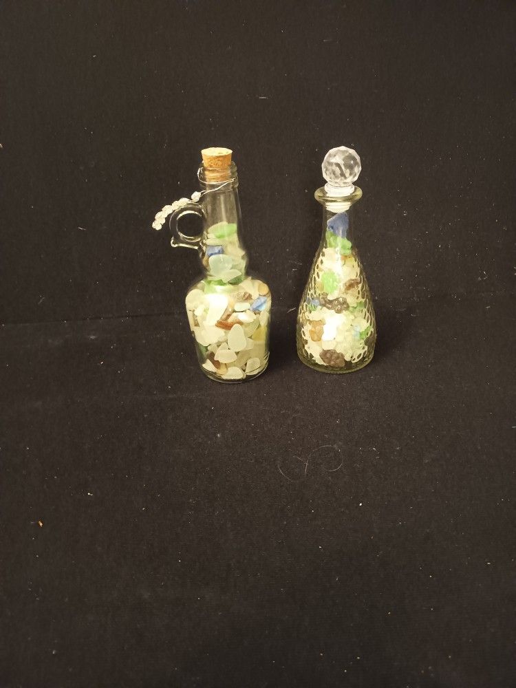 Genuine Sea Glass Mini Bottles
