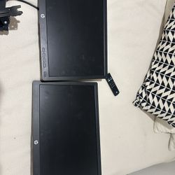 HP 24" Computer Monitors (2x) and Monitor Arms