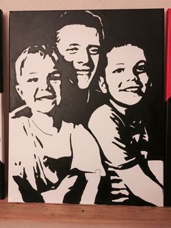 Hand painted acrylic on canvas 16" x 20" From your favorite pic