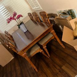 Six Chair Dining Room Table