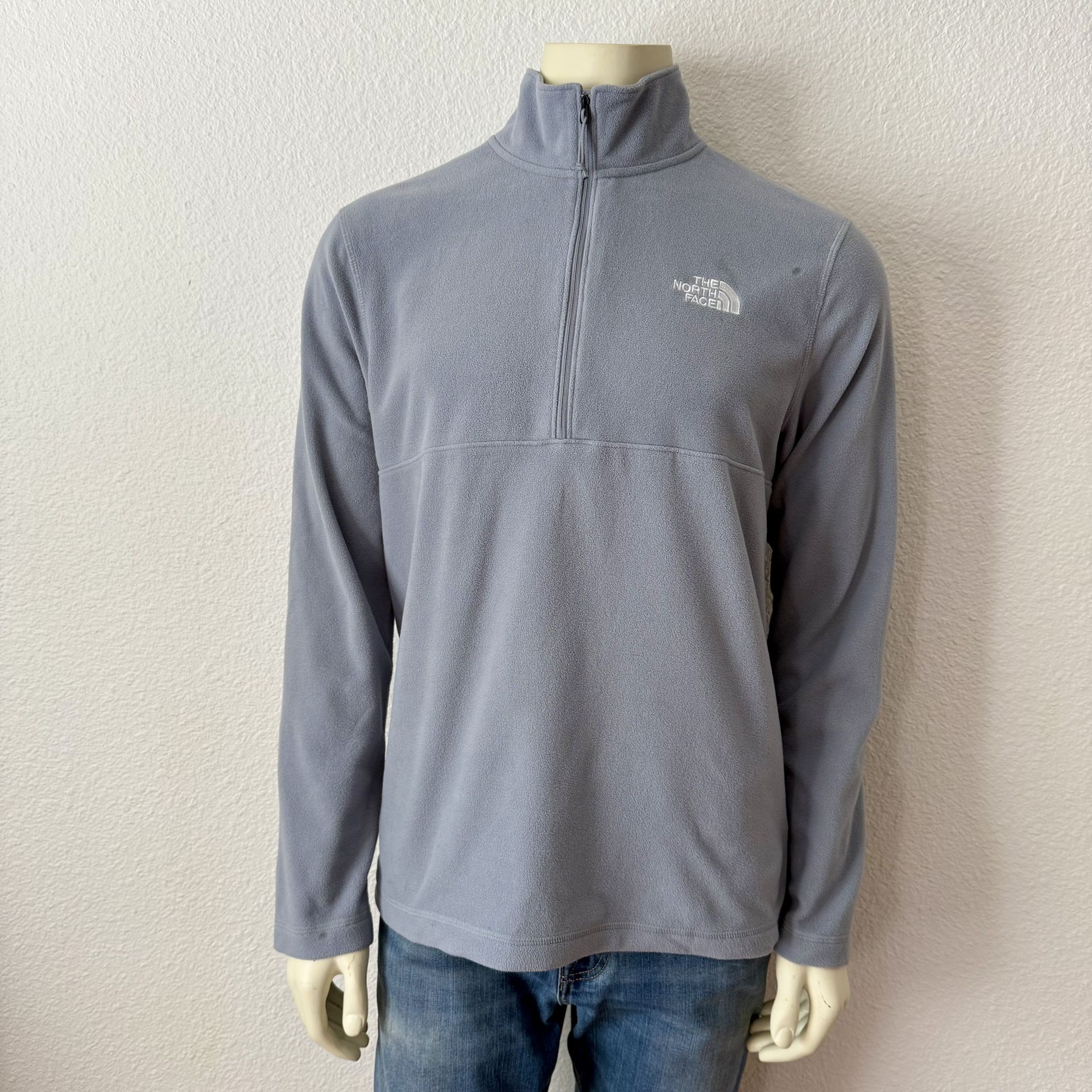The North Face 1/4 Zip Gray Fleece Lightweight Sweater Sweatshirt Men’s Size M