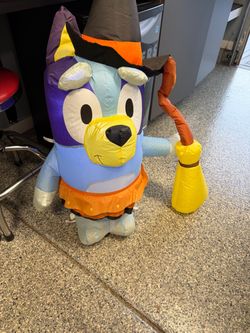 Bluey Halloween Witch Inflatable Decoration
