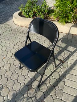 Folding metal chairs
