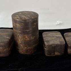 Set Of Four Japanese Cherry Bark Tea Cases