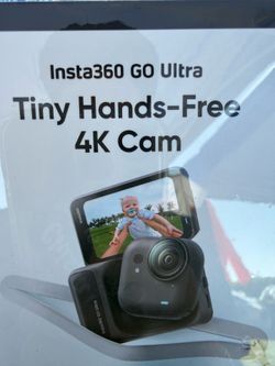 Insta360” GO Ultra.. Tiny Hands-Free 4K Cam. BRAND NEW. Sealed box.. perfect to take pictures
