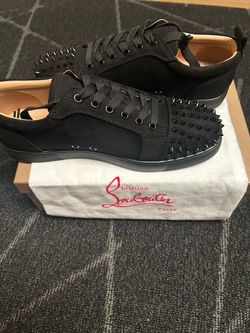 Christian Louboutin Black Spiked Low-Top Sneakers