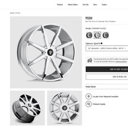 DUB PUSH 24in Wheels (S111) 24x9.5 Blank 5 Lug/Blank 6 Lug 25 ET 78.1 CB Chrome