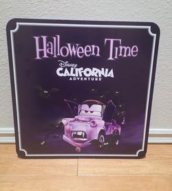 Disney Disneyland DCA Halloween time sign Dracula Mater RARE