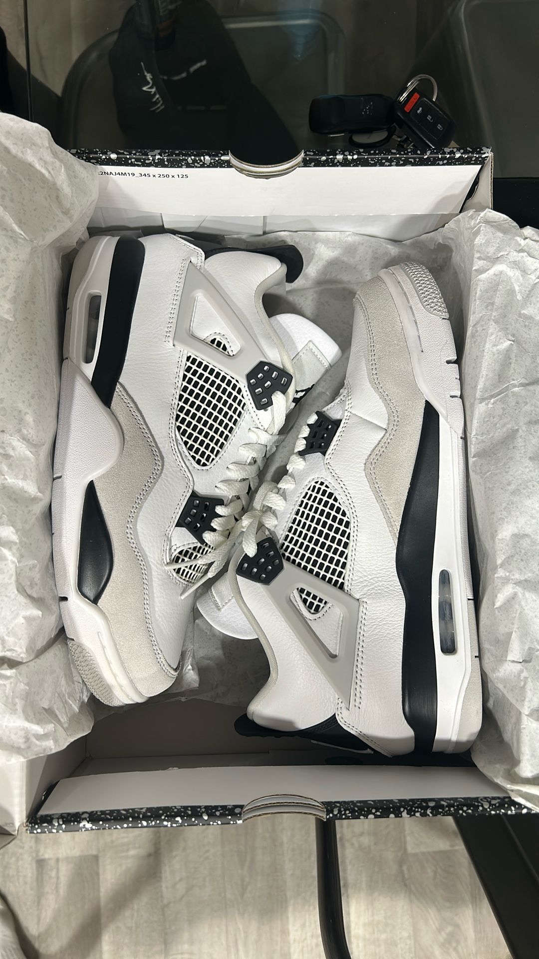 Air Jordan Military Black 4s Size 9.5