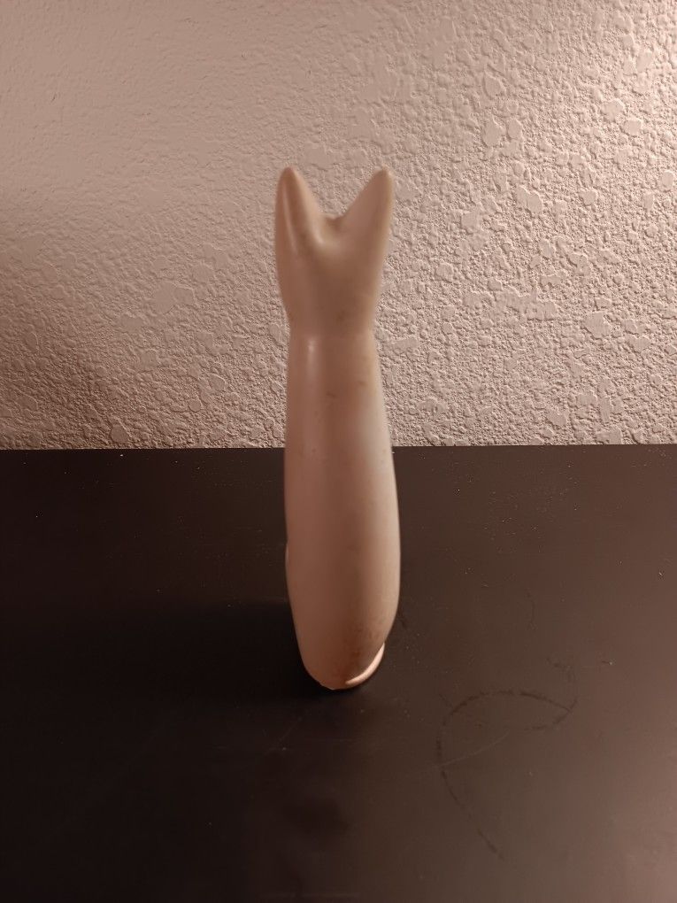 EXQUISITE Handcarved Soapstone 6 Cat Figurine Made in Kenya.This exquisite hand carved soapstone figurine depicts a cat, standing at 6 inches tall.