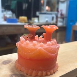Beeswax Cake Mushroom Candle