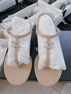 chanel gold mules 8