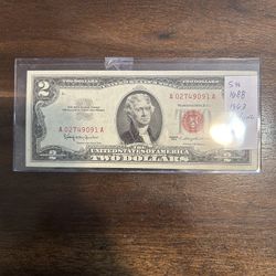 Vintage $2 Red Seal 