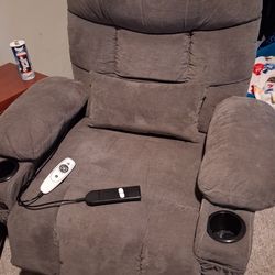 Electric recliner with heat and massager built in
