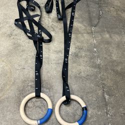 Gymnastics Rings With Long Adjustable Straps