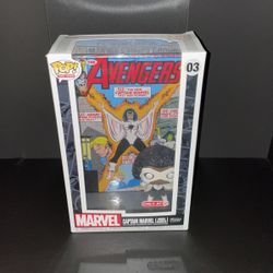 Funko Pop Captain Marvel Comic Book Cover