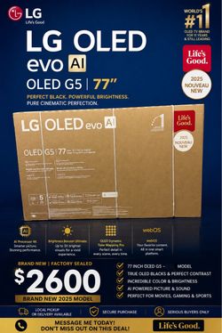 LG OLED EVO BRAND BEW G5 77-Inch 4K Smart TV