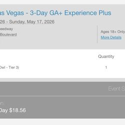 EDC GA+ Ticket For Sale!