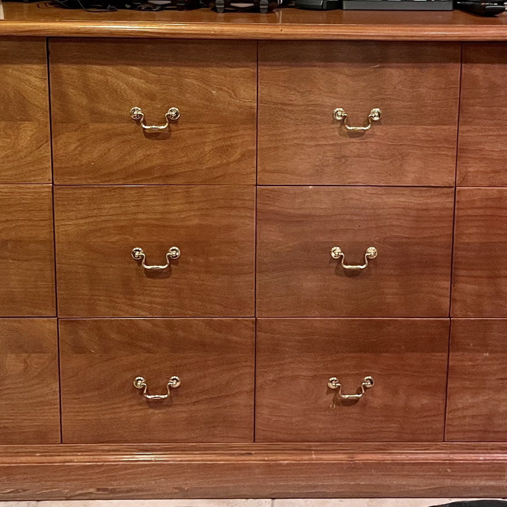 Hand Made 12 Drawer Solid Wood Filing Cabinet