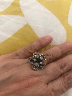 Rhinestones ring adjustablesize $6