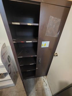 Metal Storage Cabinet + Retail Display Shelf