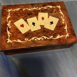 Rare Poker Card Holder Box From Italy 