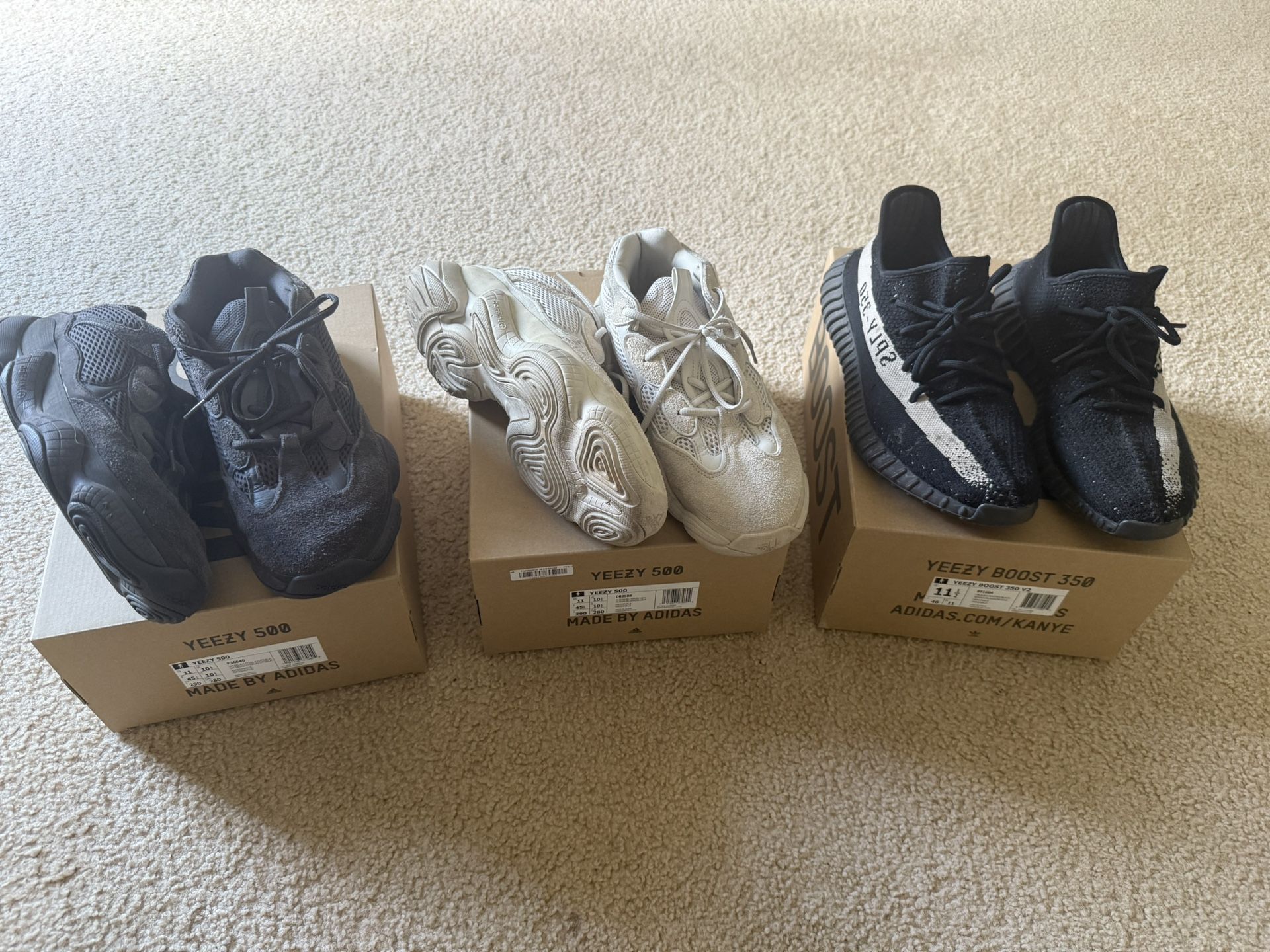 Adidas Yeezy 350 And 500 %100 Authentic
