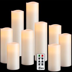 Brand new flameless candles set of 9