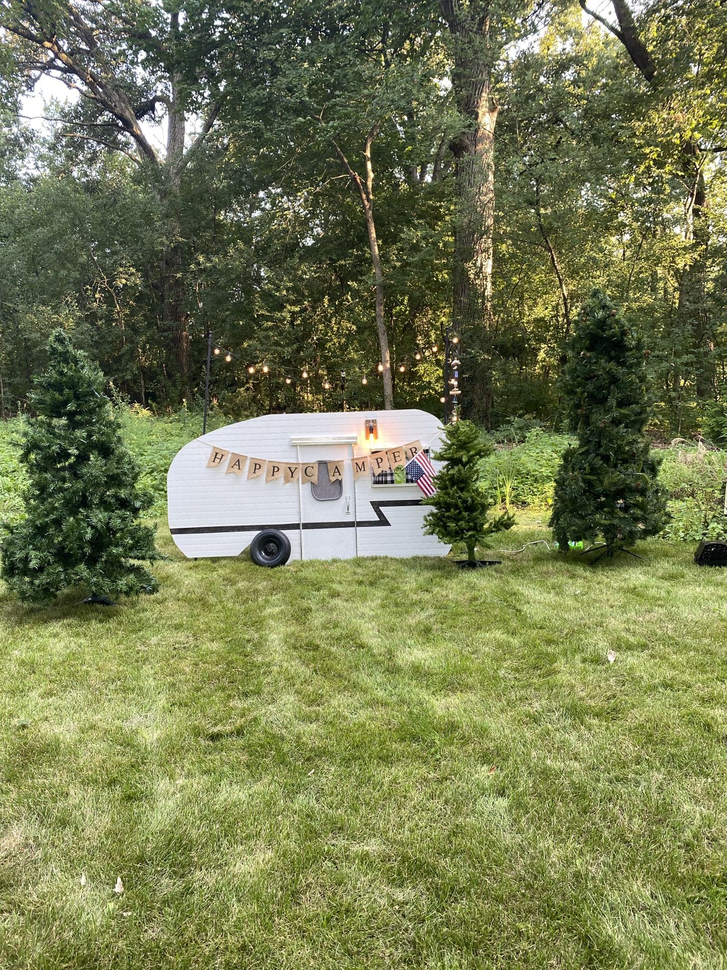 One Happy Camper RV Backdrop Decor
