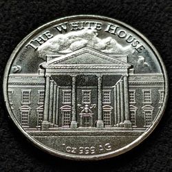 Donald J Trump White House design 1 Troy ounce .999 pure silver rounds