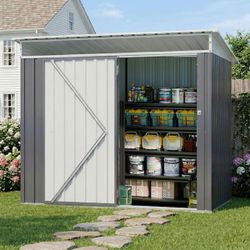 Heavy Duty Metal Storage Shed, 6x4FT Outdoor Storage Shed, Brown, NEW
D5-33N
Brand new in box