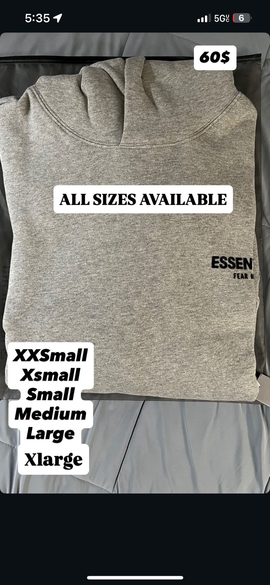 All Sizes Essential Hoodies All Colors