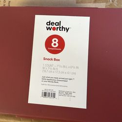 Snack box 8 compartments red
