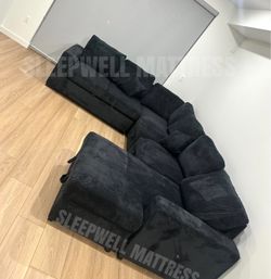 Large black sectional