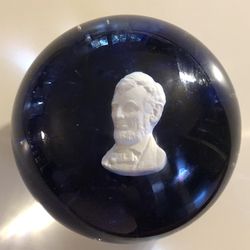 Lincoln Sulphide Paperweight