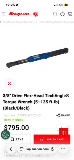 Snap on 3/8 torque wrench
