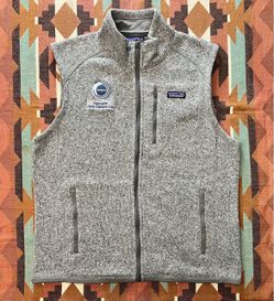 Patagonia Vest Gray Better Sweater Company Logo Full Zip Men’s Large
