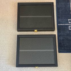 TCG Card Display Cases with Glass Lids – Set of 2