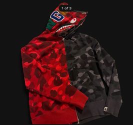 BAPE Shark Full-Zip Split Camo Hoodie