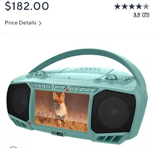 Portable Media Boombox DVD,Games,Radio