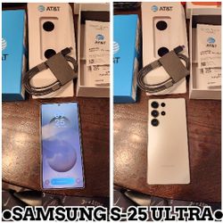 FOR SALE $450 *(OR BEST OFFER)* PLEASE READ FRIST* SAMSUNG S-25 ULTRA AT&T  **((BRAND NEW CONDITION))** 
SELLING CHEAP CUZ ITS LOCKED FROM ATT, CASH 
