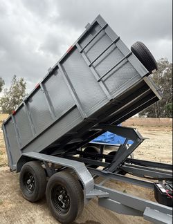 New Scissor Lift Hydraulic Dump Trailer with Spare 🛞