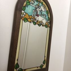 Stained Glass Tiffany Style Unicorn mirror