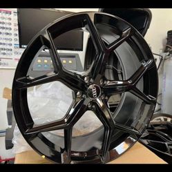 Audi 23x10 new blk RS style rims set