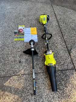 Ryobi 2cycle mix gas powered trimmer and blow combo (like new condition)