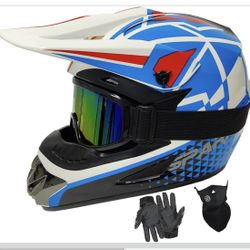 New Open Box Youth Dirt Bike Helmets DOT Approved Fashion Kids Motocross, ATV