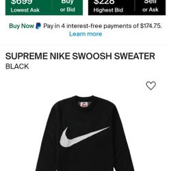 Supreme X Nike Swoosh Sweater 